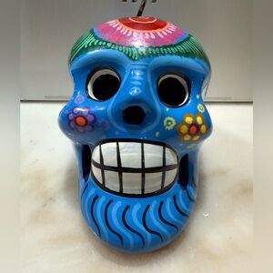Colorful Ceramic Skull Decor
